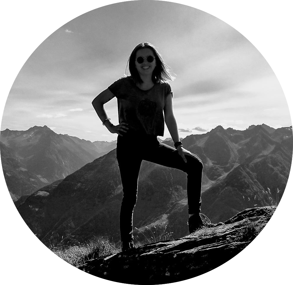 Lina standing on a mountain