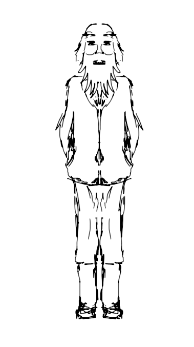 Drawing of an old man